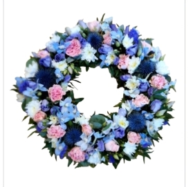 soft pastel wreath